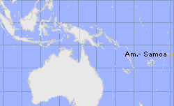 Notruf und Auslandsvertretungen für das Territorium Amerikanisch-Samoa (Außengebiet der USA im südpazifischen Ozean)