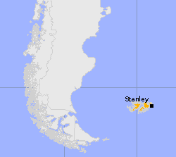 Notruf und Auslandsvertretungen für die Falklandinseln (Malwinen) - (Britisches Überseegebiet)