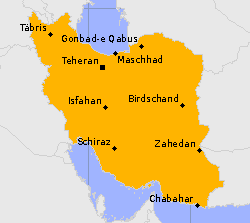 Notruf und Auslandsvertretungen für die Islamische Republik Iran